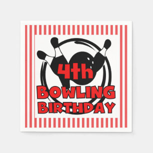 Serviette En Papier 4e Bowling Sports Papier d'anniversaire
