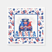 Serviette En Papier 4th Of July Gnomes (Devant)