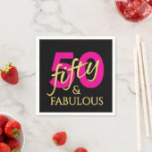 Serviette En Papier 50 and Fabulous Fiftieth Birthday (En situation)