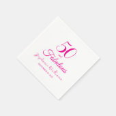 Serviette En Papier 50 and Fabulous Name Date 50th Birthday Party (Coin)