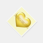 Serviette En Papier 50 Anniversaire du coeur d'or solide (Coin)
