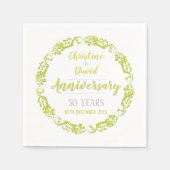 Serviette En Papier 50 ans - Anniversaire Mariage d'or serviettes (Devant)