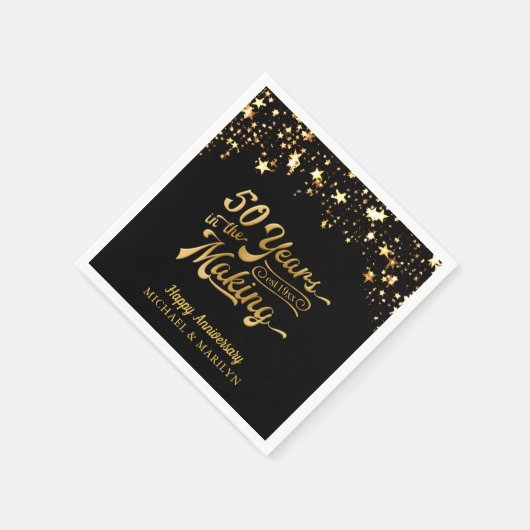 Serviette En Papier 50 ANS DANS LES 50e Étoiles (Coin)