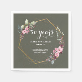 Serviette En Papier "50 ans de l'éternité : un anniversaire à retenir"