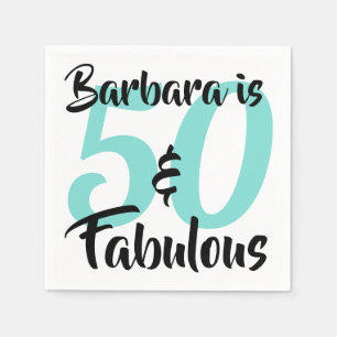 Serviette En Papier 50 ans et Fabuleux Fête d'anniversaire personnalis
