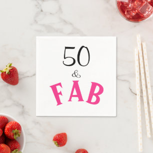 Serviette En Papier 50 ans et une naissance fabuleuse