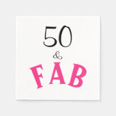 Serviette En Papier 50 ans et une naissance fabuleuse (Devant)