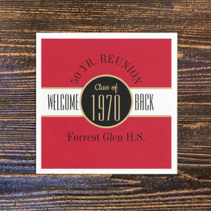 Serviette En Papier 50 ans Réunion Bienvenue Retour serviettes