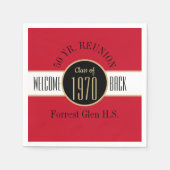 Serviette En Papier 50 ans Réunion Bienvenue Retour serviettes (Devant)