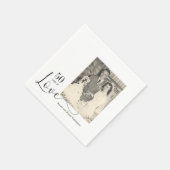 Serviette En Papier 50 ans Serviettes anniversaire de la photo (Coin)