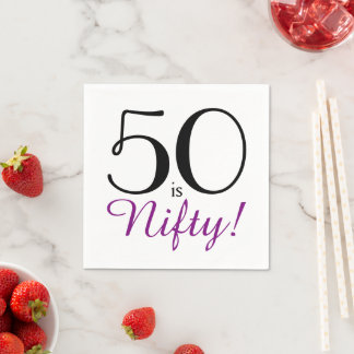 Serviette En Papier 50, c'est Nifty ! 50e Anniversaire Papier de fête