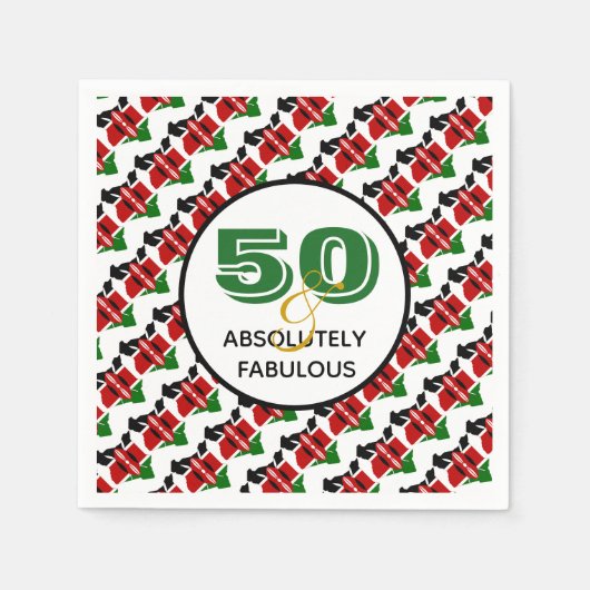Serviette En Papier 50 et absolument fabuleuse fête du KENYA (Devant)