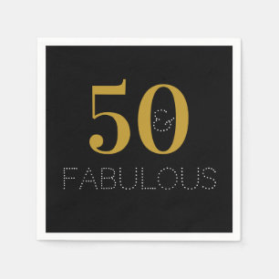 Serviette En Papier 50 et fabuleuse Black Gold Birthday Party