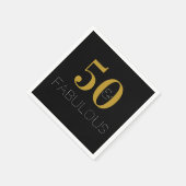 Serviette En Papier 50 et fabuleuse Black Gold Birthday Party (Coin)