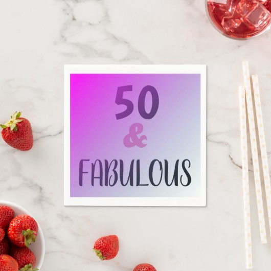 Serviette En Papier 50 Et Fabuleuse fête d'anniversaire (En situation)