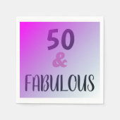 Serviette En Papier 50 Et Fabuleuse fête d'anniversaire (Devant)