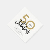 Serviette En Papier 50 et fabuleuse fête d'anniversaire d'or (Coin)