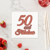 Serviette En Papier 50 et fabuleuse fête du 50e anniversaire (En situation)