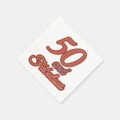 Serviette En Papier 50 et fabuleuse fête du 50e anniversaire (Coin)