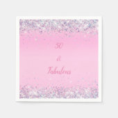 Serviette En Papier 50 et fabuleuse Parties scintillant holographique  (Devant)