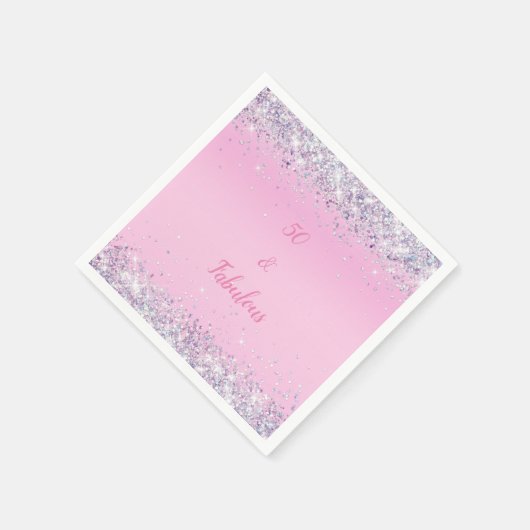 Serviette En Papier 50 et fabuleuse Parties scintillant holographique  (Coin)