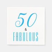 Serviette En Papier 50 Et Fabuleuses serviettes d'anniversaire (Devant)