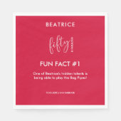 Serviette En Papier 50 et fabuleux 50e anniversaire Fun Fact (Devant)