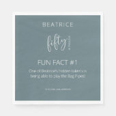 Serviette En Papier 50 et fabuleux 50e anniversaire Fun Fact (Devant)