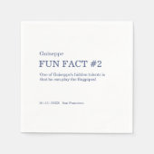 Serviette En Papier 50 et fabuleux 50e anniversaire Fun Fact (Devant)