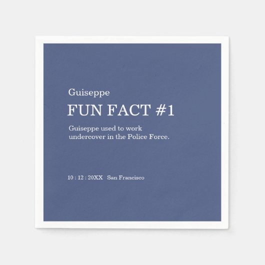 Serviette En Papier 50 et fabuleux 50e anniversaire Fun Fact (Devant)