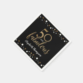 Serviette En Papier 50 et fabuleux 50e anniversaire or (Coin)