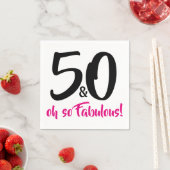 Serviette En Papier 50 et fabuleux 50e anniversaire papier de fête ser (En situation)