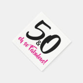 Serviette En Papier 50 et fabuleux 50e anniversaire papier de fête ser (Coin)