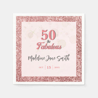 Serviette En Papier 50 et fabuleux Anniversaire Elégante Parties scint