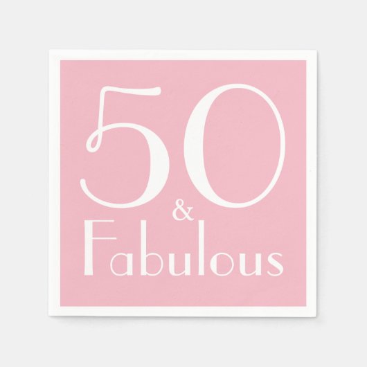 Serviette En Papier 50 et fabuleux Anniversaire Papier de fête serviet (Devant)