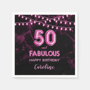 Serviette En Papier 50 et fabuleux ballons à huile rose et lampes à co