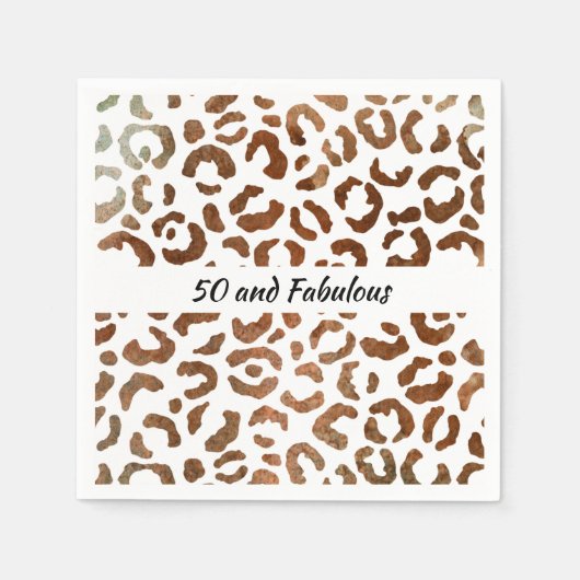 Serviette En Papier 50 et fabuleux Big Cat Imprimer Abstrait (Devant)