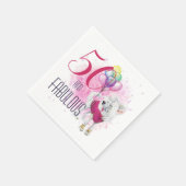 Serviette En Papier 50 et fabuleux chien rose avec ballons aquarelle (Coin)