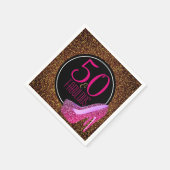 Serviette En Papier 50 et fabuleux | Élégant 50e Anniversaire talons h (Coin)