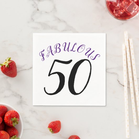 Serviette En Papier 50 et Fabuleux fête d'anniversaire (En situation)