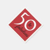 Serviette En Papier 50 et Fabuleux fête d'anniversaire (Coin)