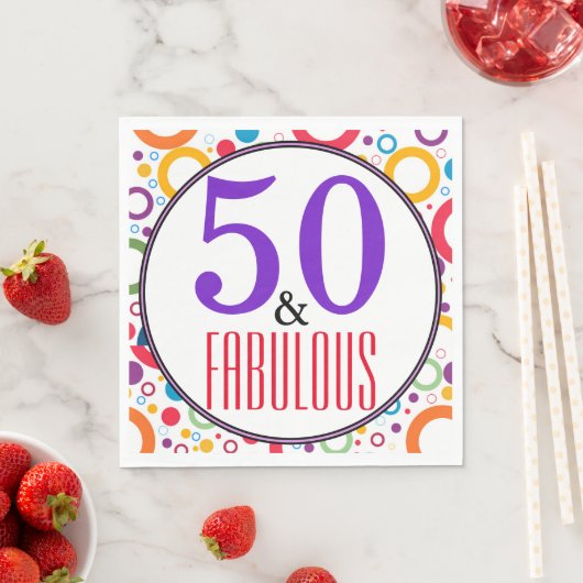 Serviette En Papier 50 et Fabuleux fête d'anniversaire (En situation)