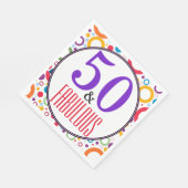 Serviette En Papier 50 et Fabuleux fête d'anniversaire (Coin)