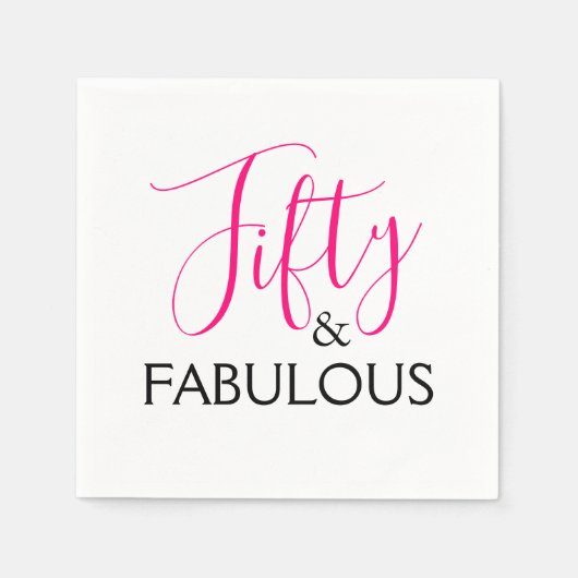 Serviette En Papier 50 et Fabuleux fête d'anniversaire (Devant)