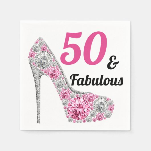 Serviette En Papier 50 et Fabuleux fête d'anniversaire (Devant)