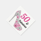 Serviette En Papier 50 et Fabuleux fête d'anniversaire (Coin)