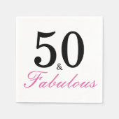 Serviette En Papier 50 et fabuleux fête d'anniversaire Napkin (Devant)
