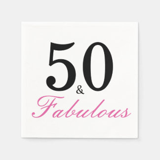 Serviette En Papier 50 et fabuleux fête d'anniversaire Napkin