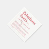 Serviette En Papier 50 et fabuleux Fun Fact Pink Anniversaire serviett (Coin)