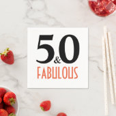 Serviette En Papier 50 et fabuleux journal de fête d'anniversaire (En situation)
